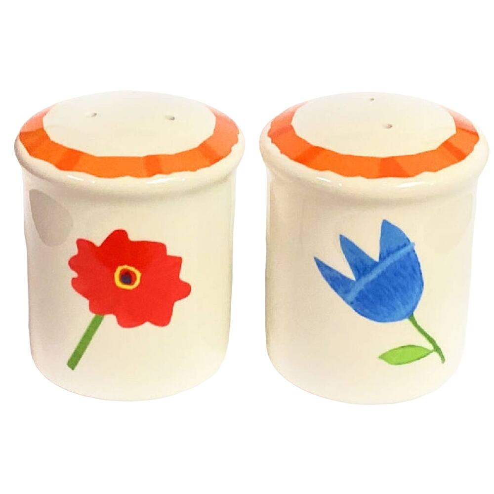 Vintage Midwest of Cannon Falls Floral Salt & Pepper Shakers Large Ceramic Range